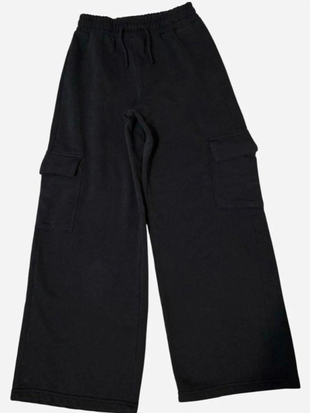 Zara Black Wide-Leg Cargo Joggers for Kids